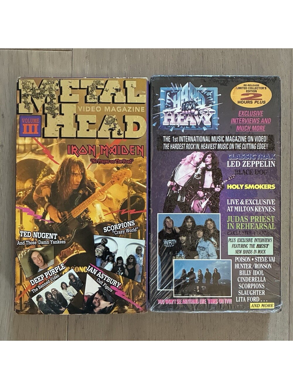 Set of 2 Heavy Metal VHS - Metal Head Vol III + Hard n Heavy Vol 11